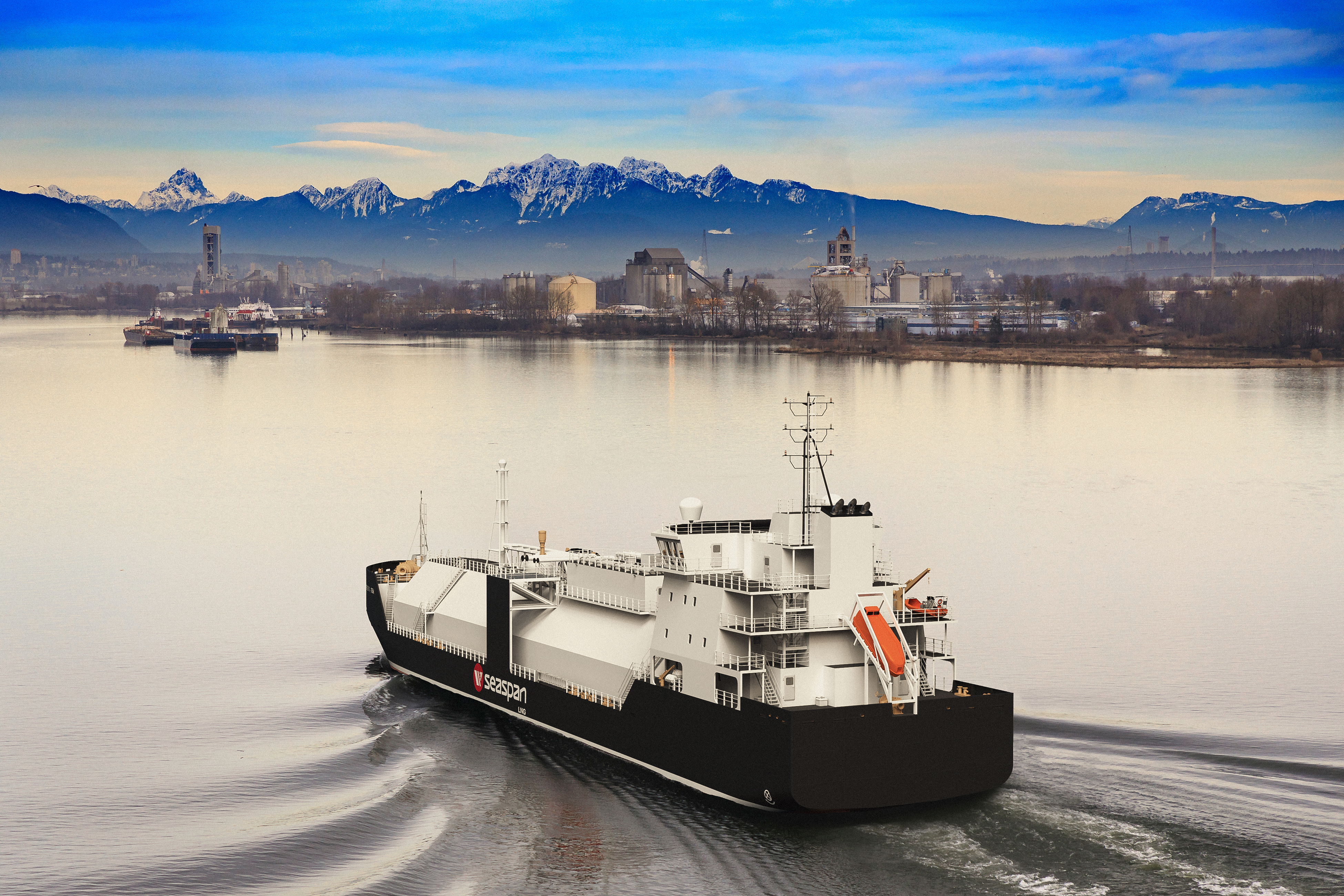 lng bunkering vessel rendering