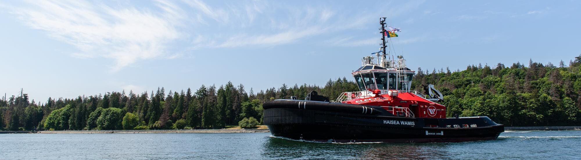 Tugboat in water