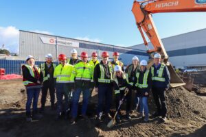 Group of people with shovel