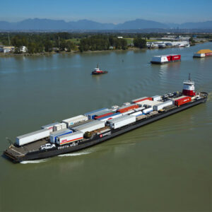 Seaspan Challenger pushing Coastal Spirit
