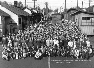 Women Workers at Burrard Drydock, August 1945