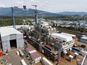 The second joint support ship currently under construction at Vancouver Shipyards