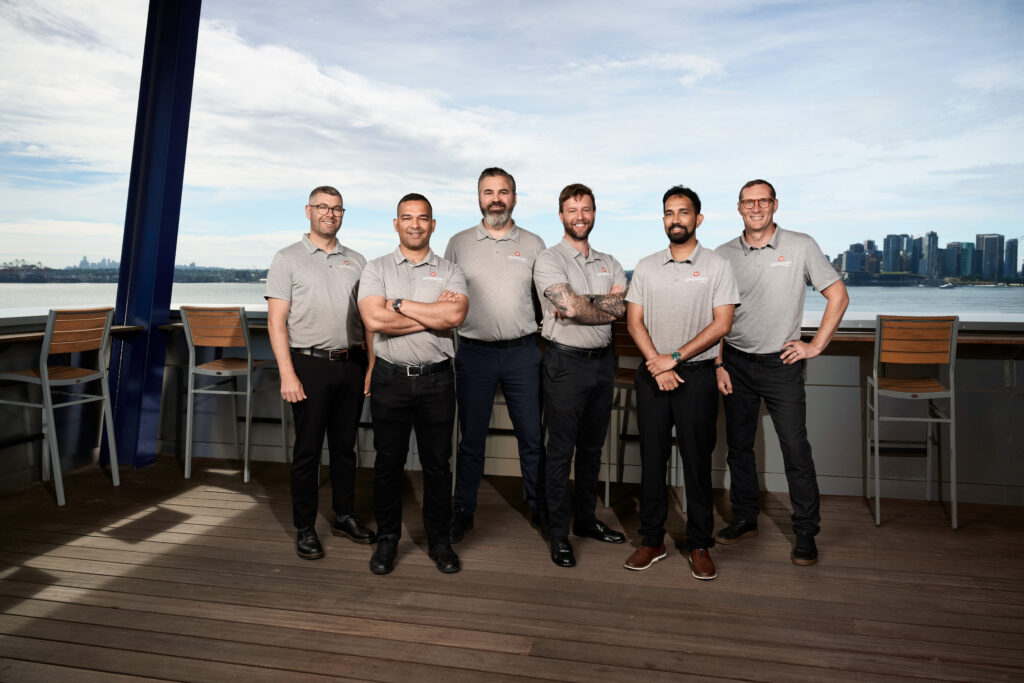 Six men from the Seaspan Energy Team standing in a row
