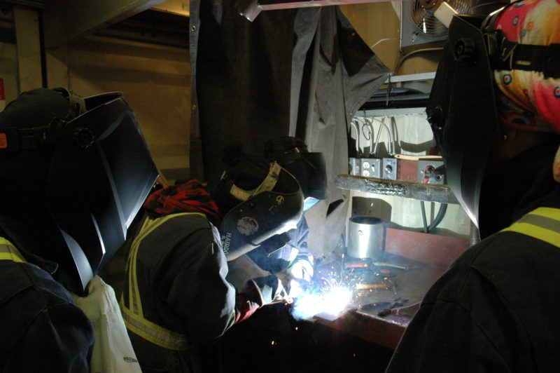 Camosun students are introduced to trades in a hands-on learning environment at Seaspan’s Victoria Shipyards