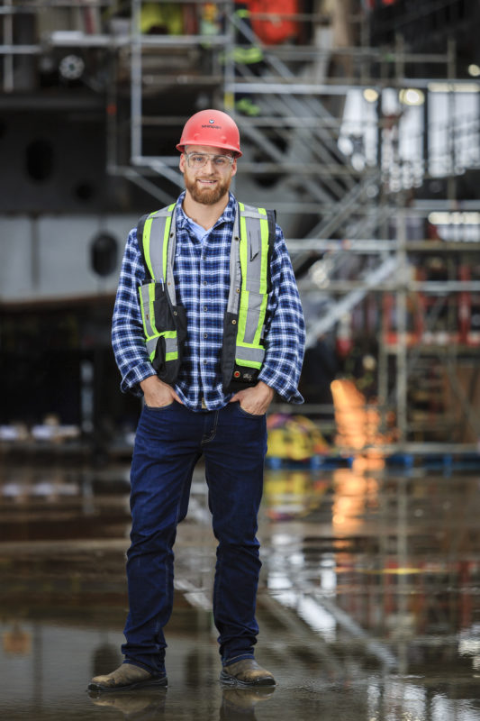 employee in hardhat