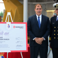 Mark Lamarre CEO - Seaspan Shipyards and Deputy Coast Guard Commissioner Andy Smith.